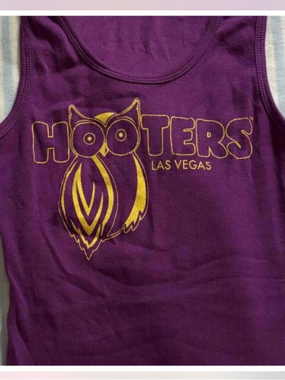 Kavio Purple Tank Top with Gold Owl Graphic